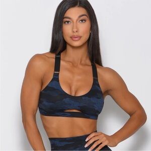 Bombshell Sportswear Navy Camouflage Bra